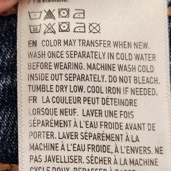 American Eagle Stretch Blue Denim Medium Wash Mom Shorts Plus Women's 16 - Picture 6 of 10